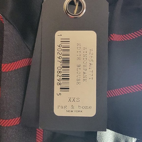 rag & bone Arc Women's Black Check Silk Tunic, Shirtdress Size XXSmall, NWT - Picture 3 of 8